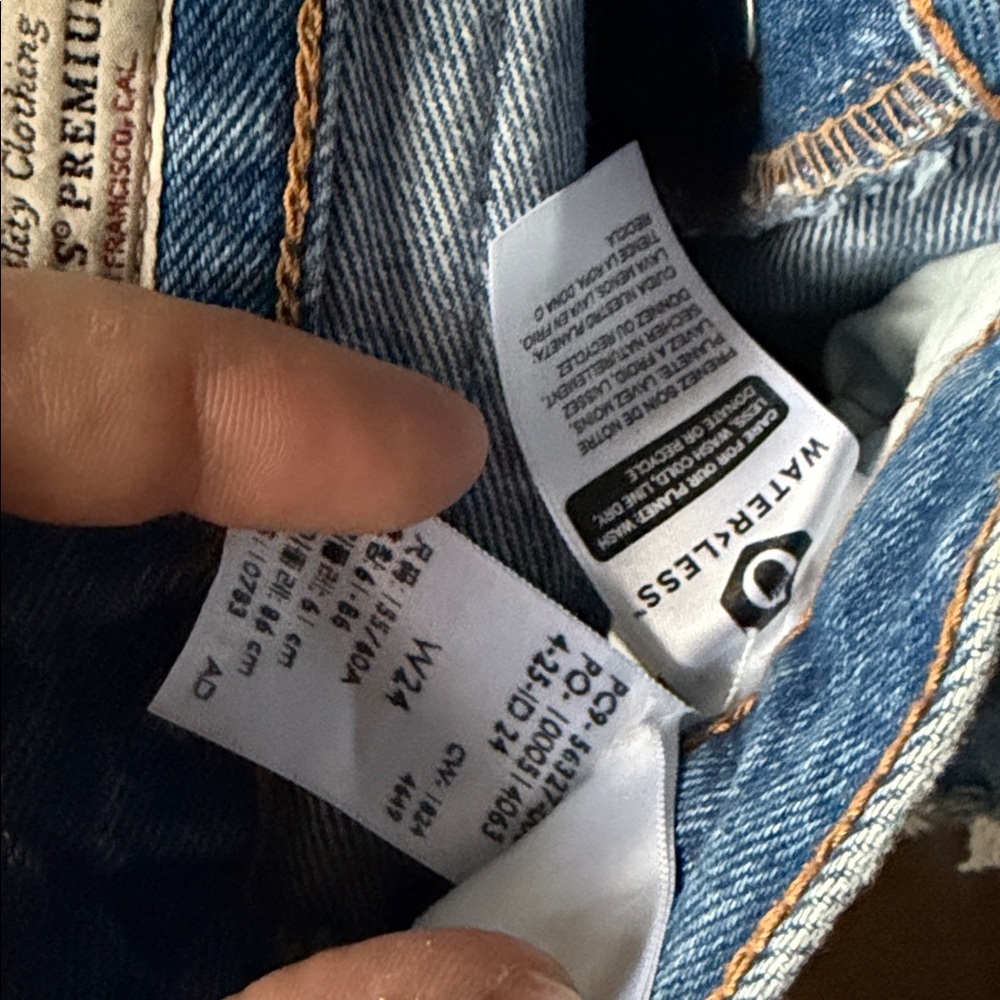 Levi’s 501 Cutoff Denim Shorts Womens 24 - Picture 3 of 3